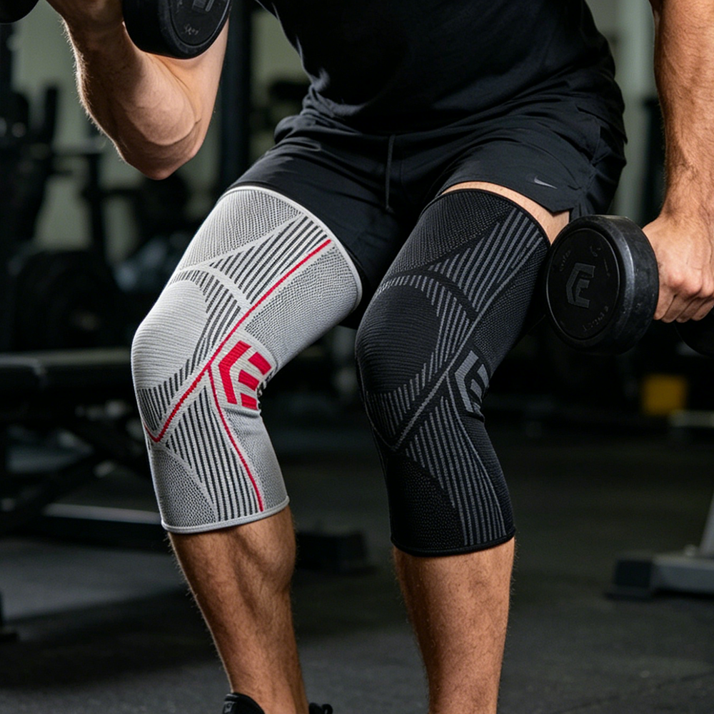 Compression Knee Sleeve - Anti Slip Silicone Knee Brace, Compression