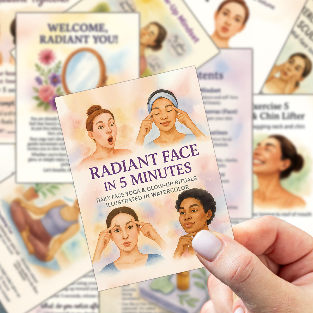 24pcs Radiant Face Yoga Cards, - Health Wellness Card review and price
