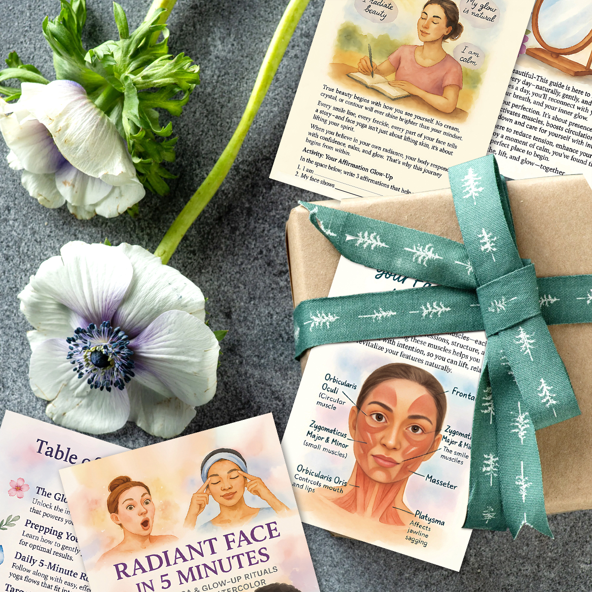24pcs Radiant Face Yoga Cards, - Health Wellness Card review and price