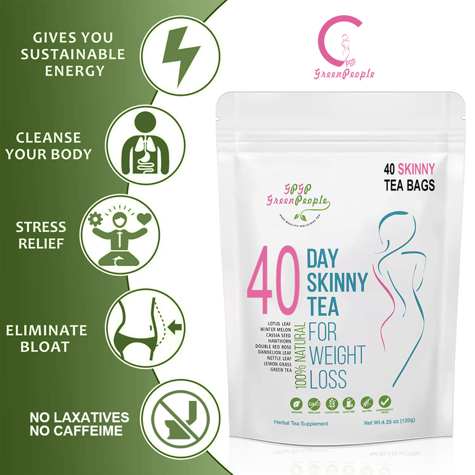 Natural 40 Days Herbal Skinny  - Health Wellness Gifts review and price