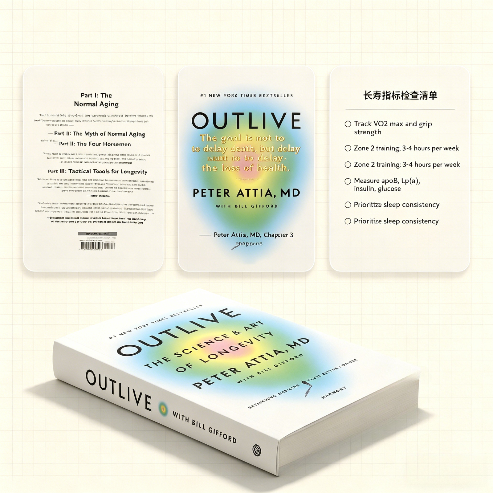 Outlive: The Science & Art of  - Health Wellness Longevity review and price